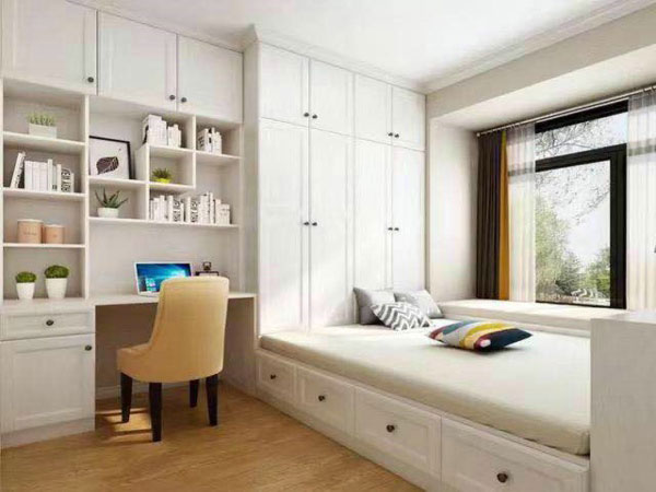 榻榻米+書桌+衣柜+書柜組合